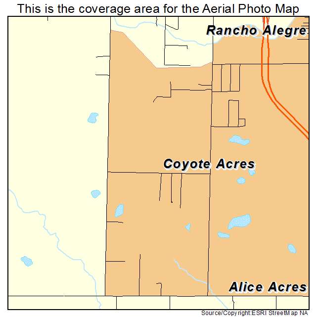 Coyote Acres, TX location map 