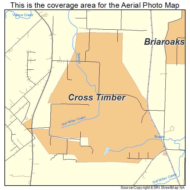 Cross Timber, TX location map 