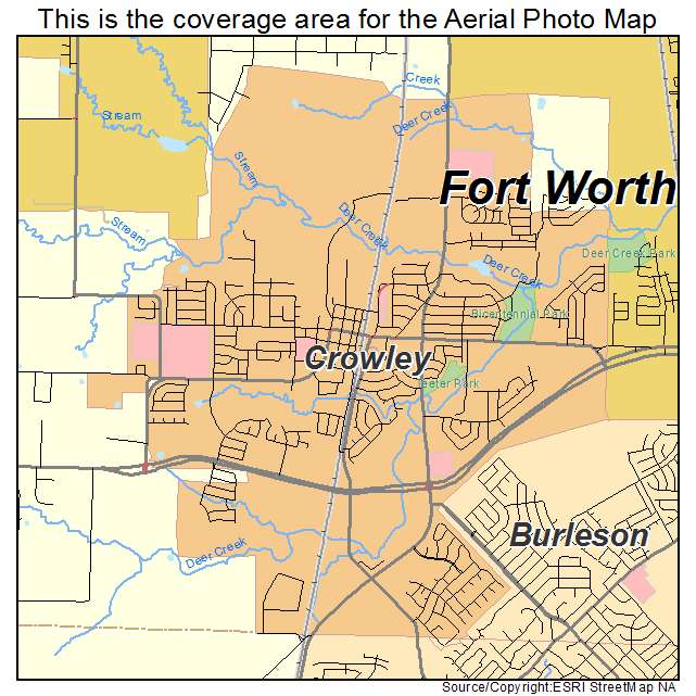 Crowley, TX location map 