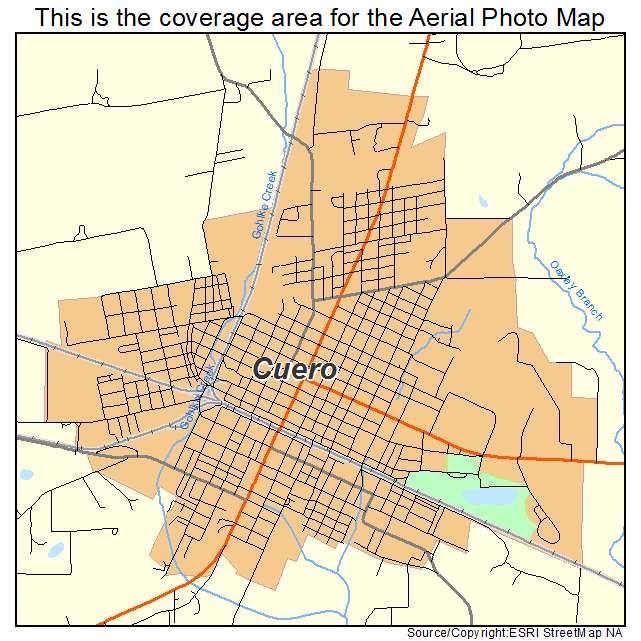 Cuero, TX location map 