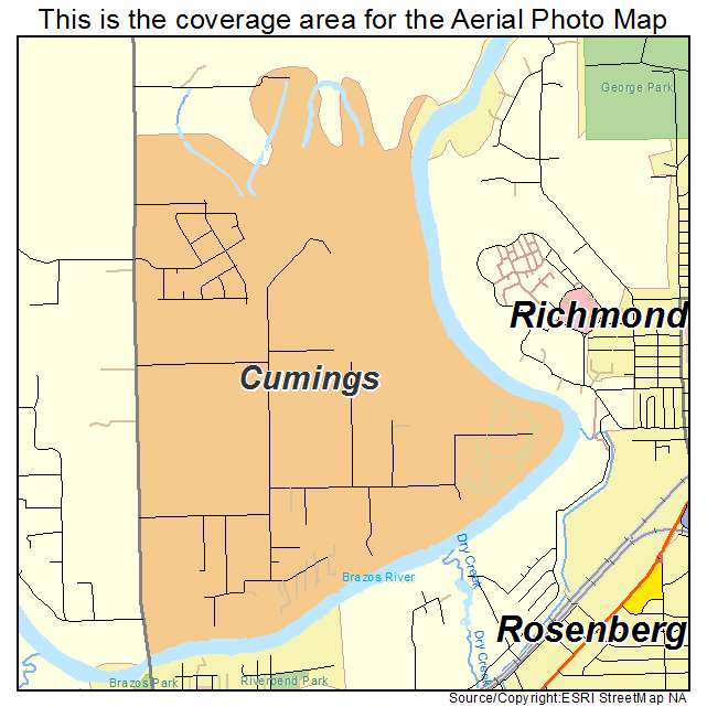 Cumings, TX location map 