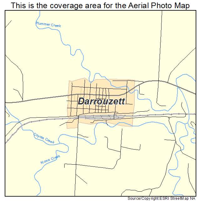 Darrouzett, TX location map 