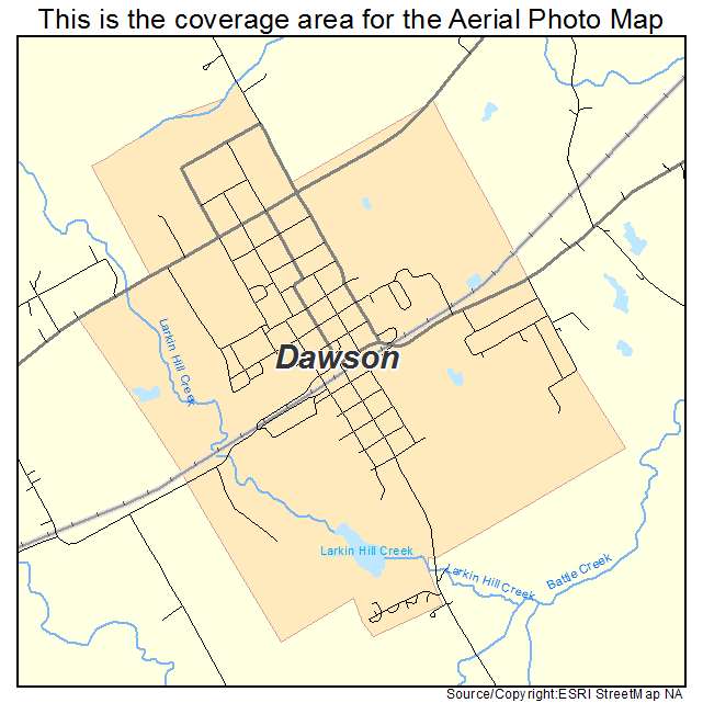 Dawson, TX location map 