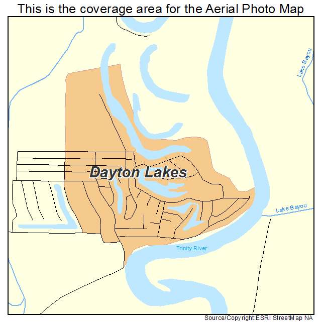 Dayton Lakes, TX location map 
