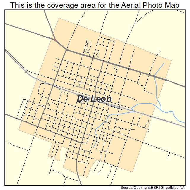 De Leon, TX location map 