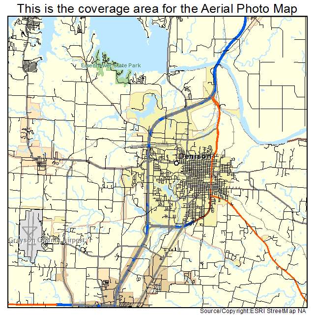 Denison, TX location map 