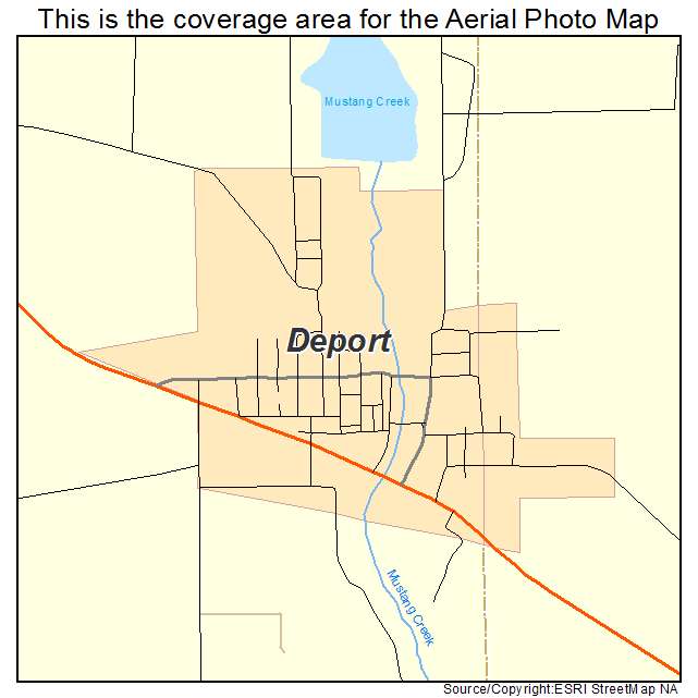 Deport, TX location map 