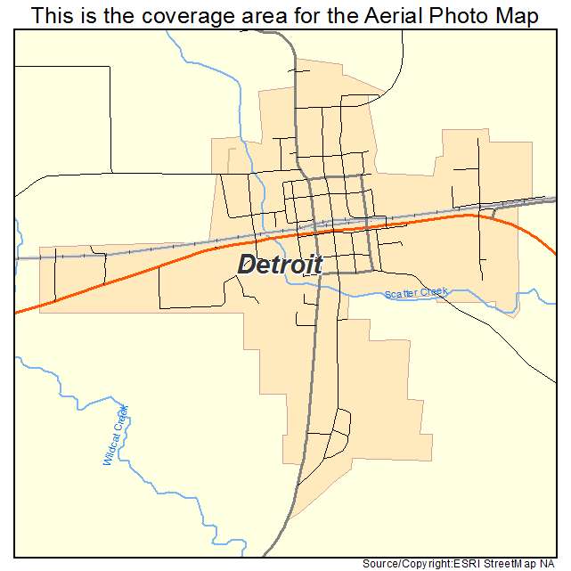 Detroit, TX location map 