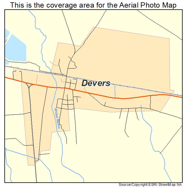 Devers, TX location map 