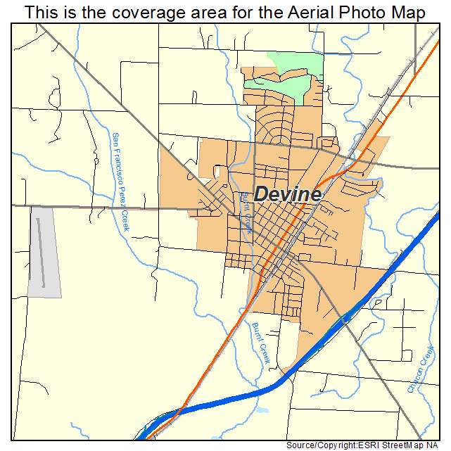 Devine, TX location map 