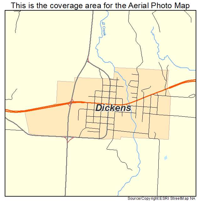 Dickens, TX location map 
