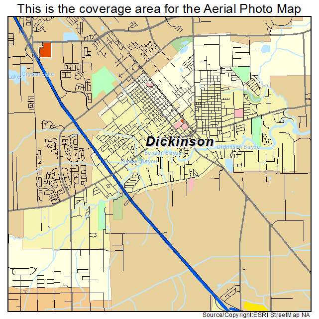 Dickinson, TX location map 