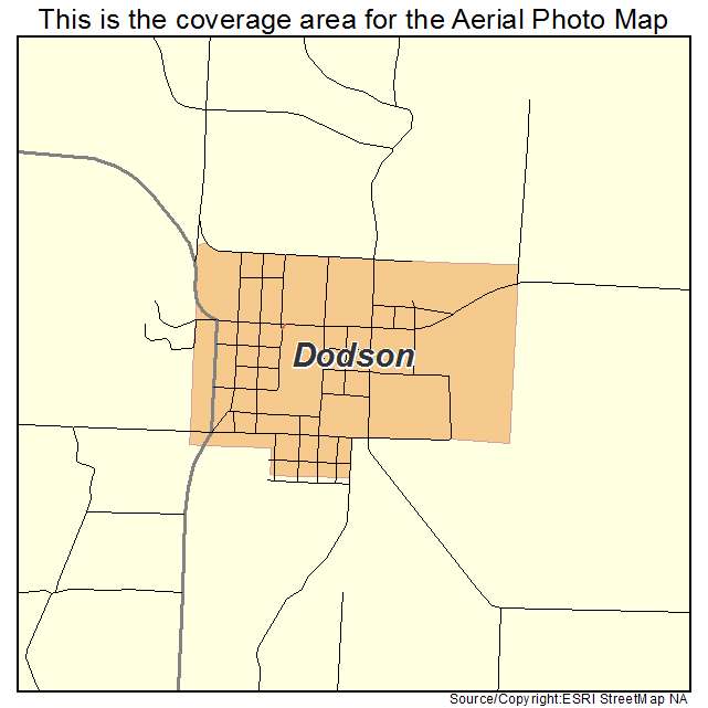 Dodson, TX location map 
