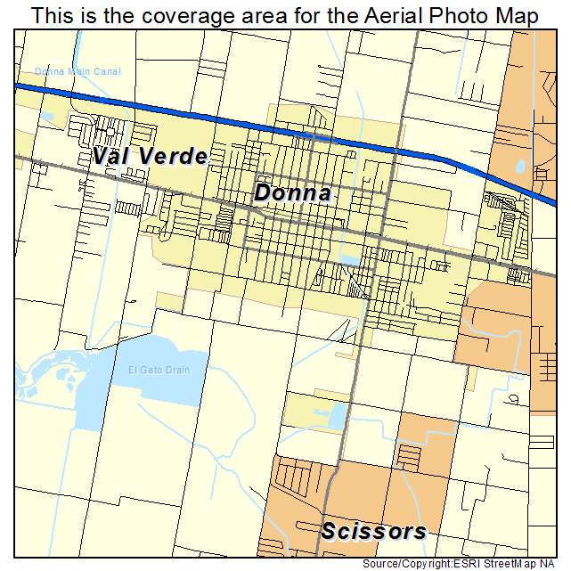 Donna, TX location map 