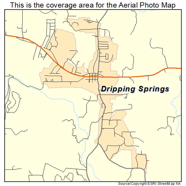 Dripping Springs, TX location map 