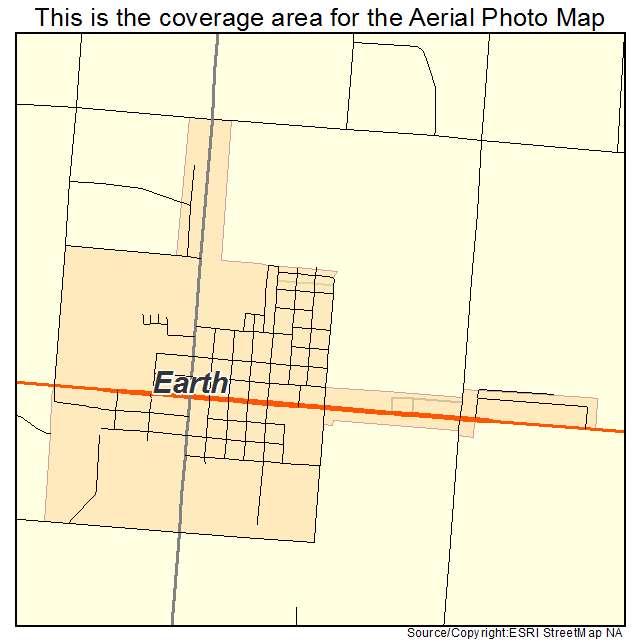 Earth, TX location map 