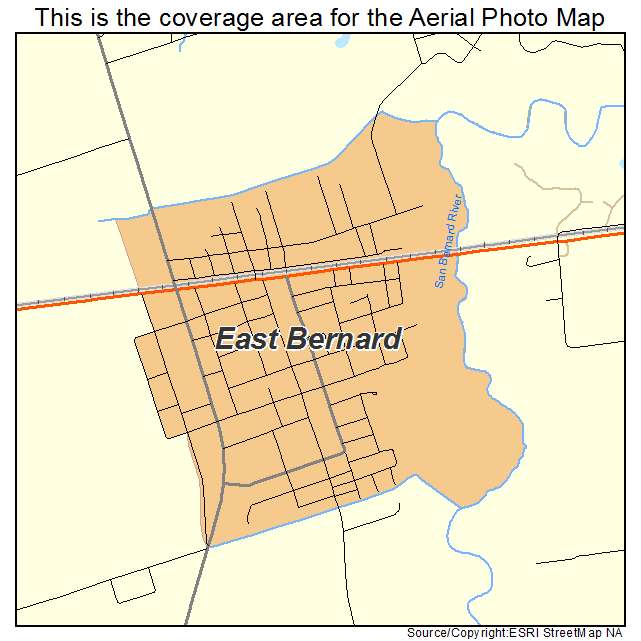 East Bernard, TX location map 