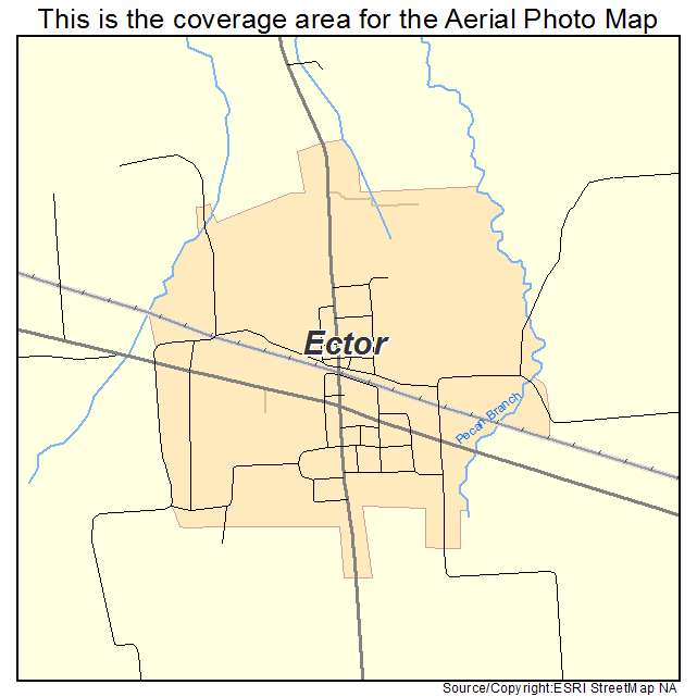 Ector, TX location map 