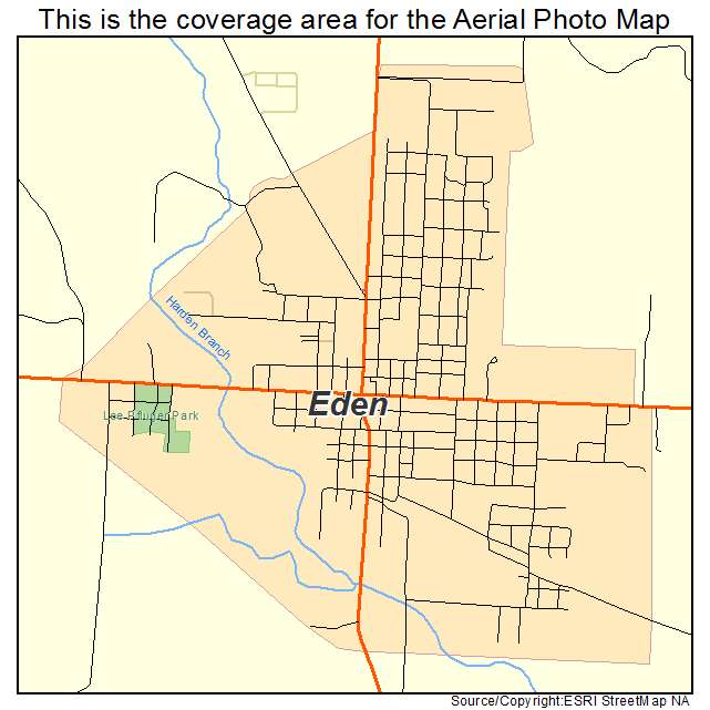 Eden, TX location map 