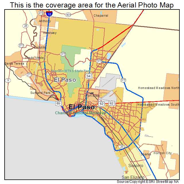 El Paso, TX location map 