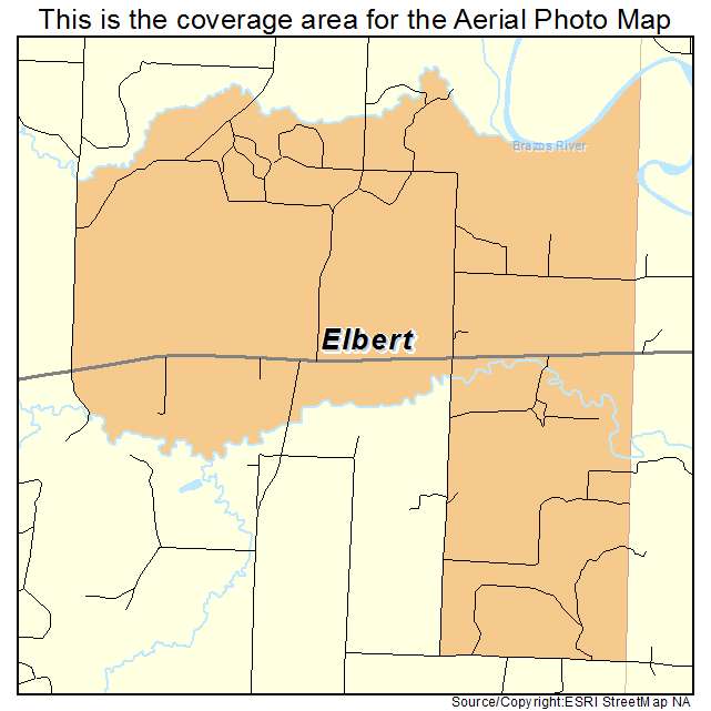 Elbert, TX location map 