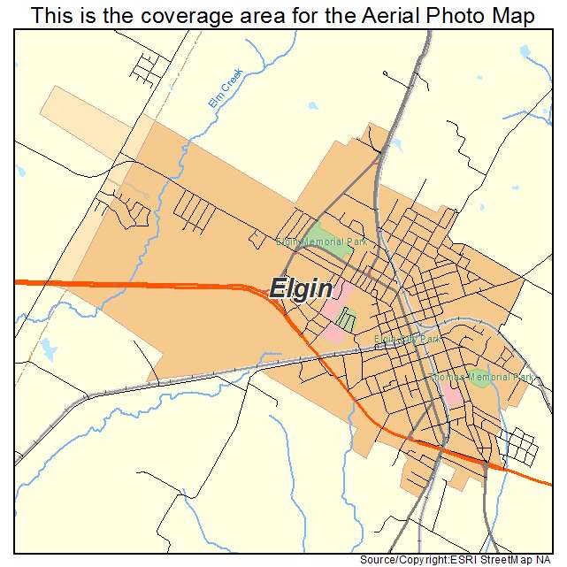 Elgin, TX location map 