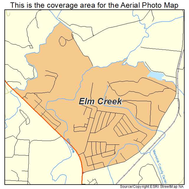 Elm Creek, TX location map 