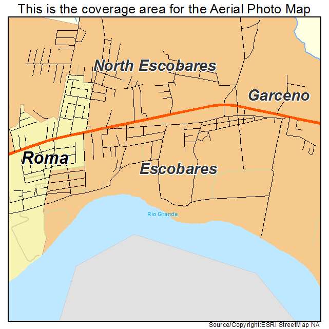 Escobares, TX location map 