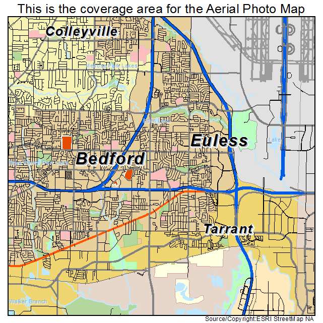 Euless, TX location map 