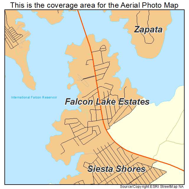Falcon Lake Estates, TX location map 