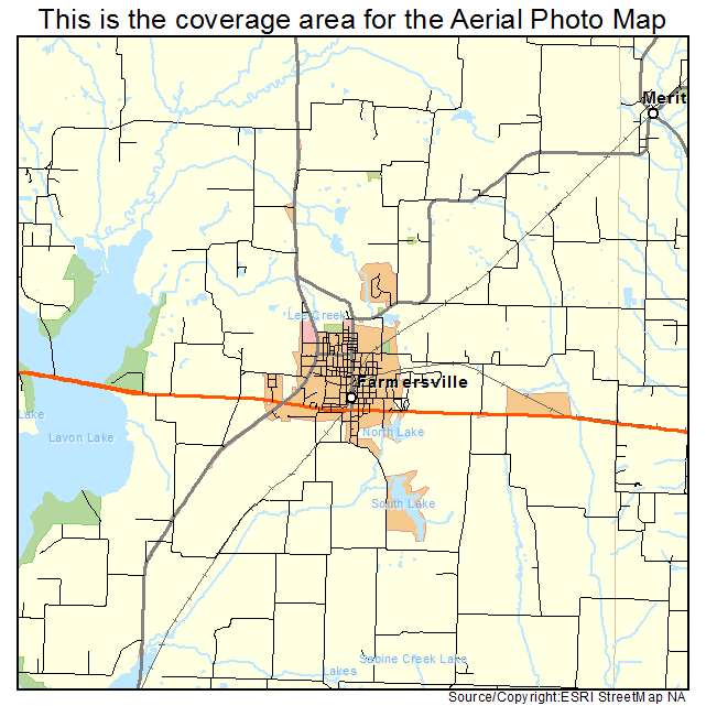 Farmersville, TX location map 