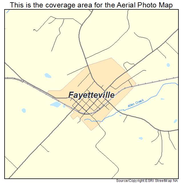 Fayetteville, TX location map 