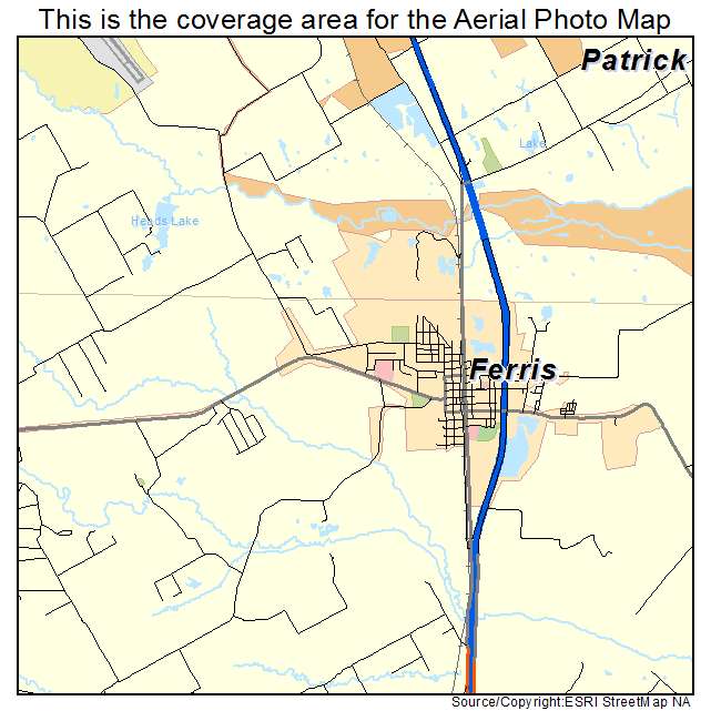 Ferris, TX location map 