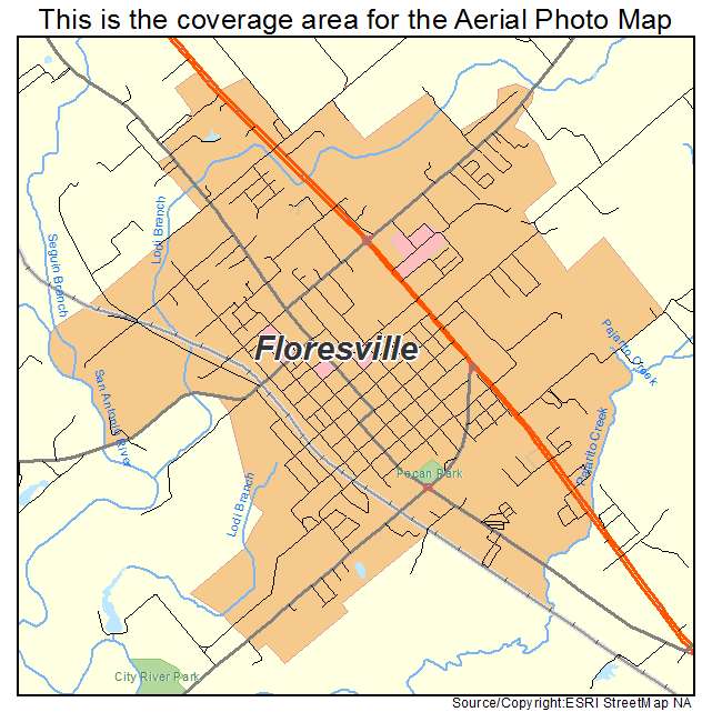 Floresville, TX location map 