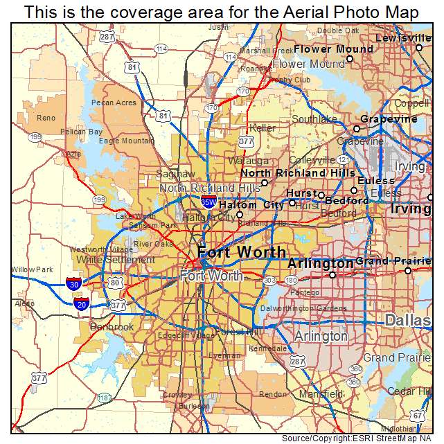 Fort Worth, TX location map 