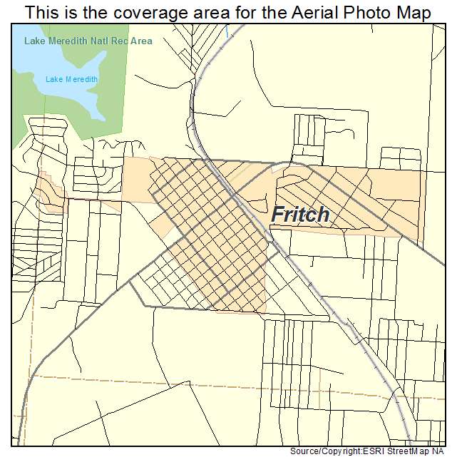 Fritch, TX location map 