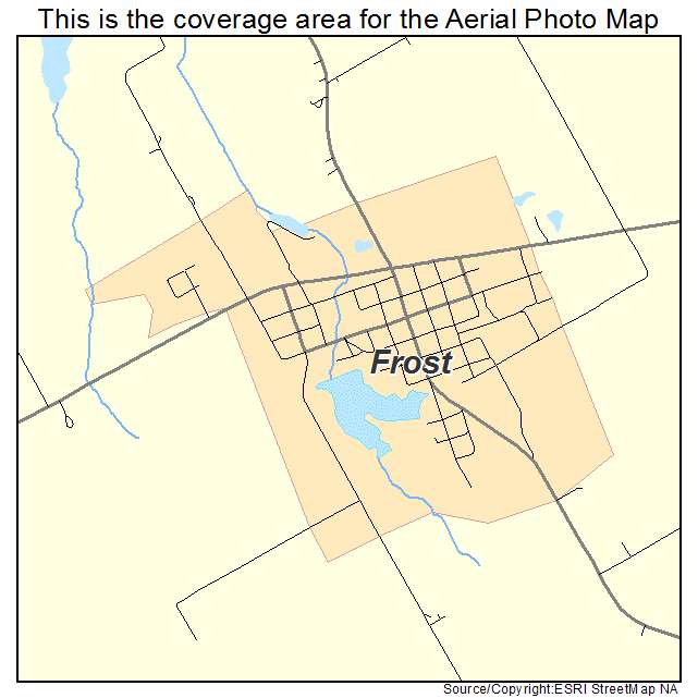 Frost, TX location map 