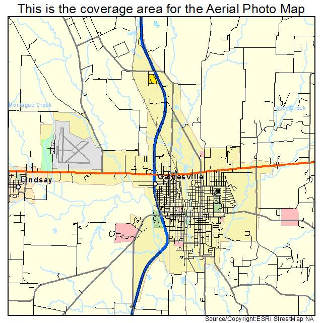 Gainesville, TX location map 