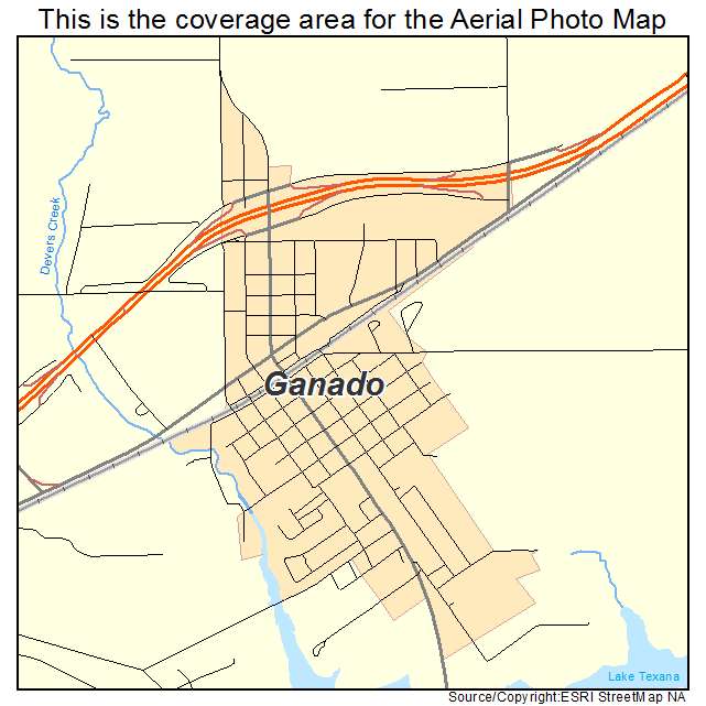 Ganado, TX location map 