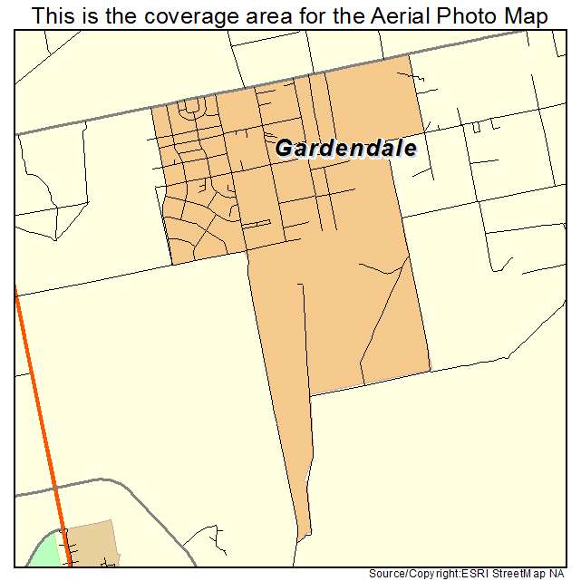 Gardendale, TX location map 
