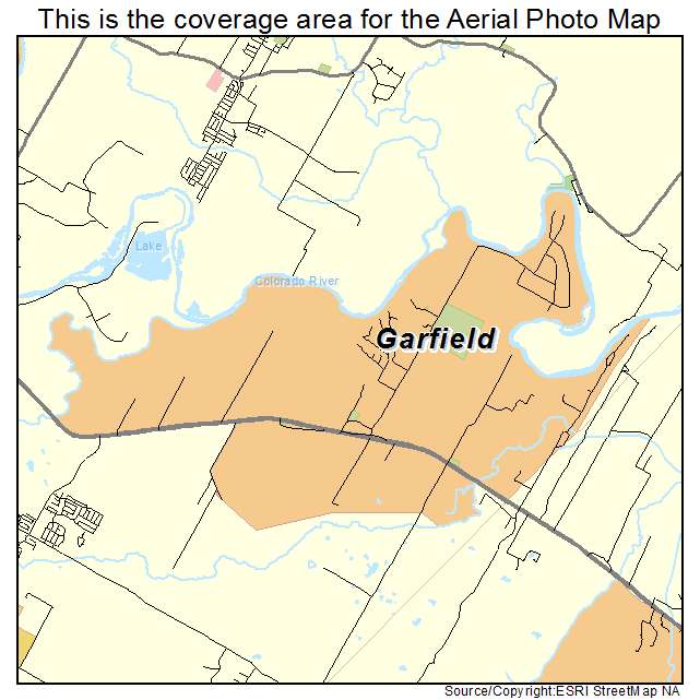 Garfield, TX location map 