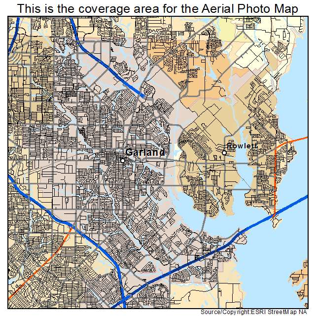 Garland, TX location map 