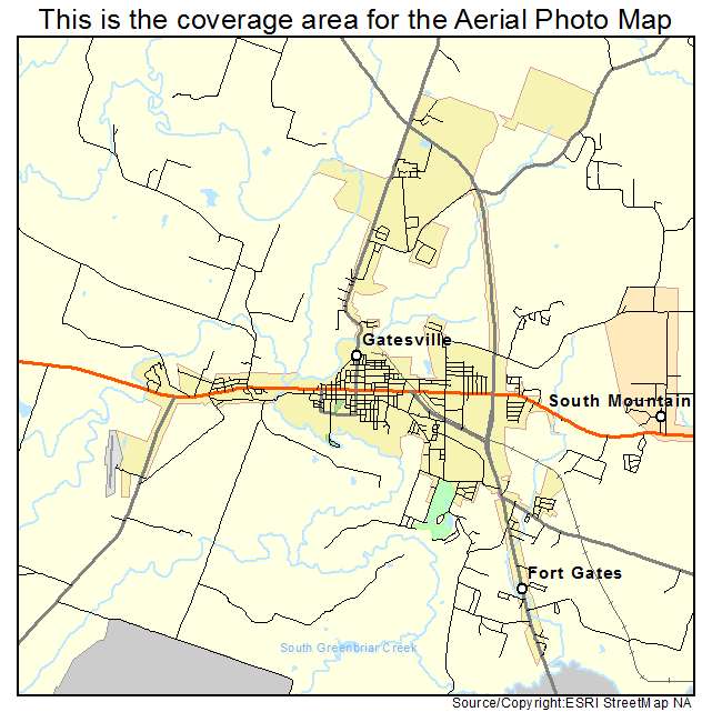 Gatesville, TX location map 