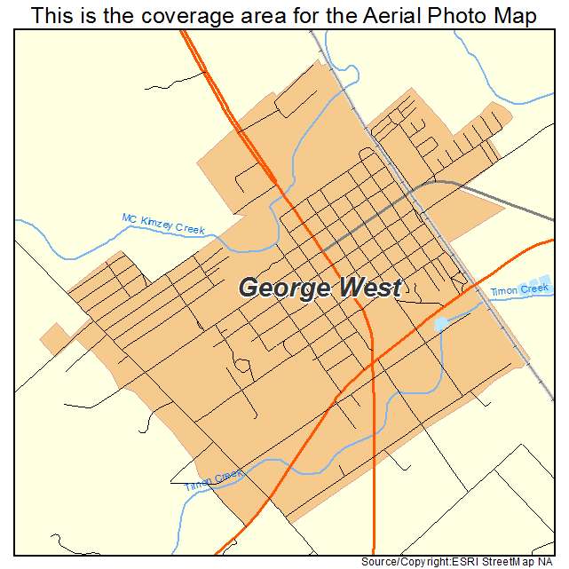 George West, TX location map 