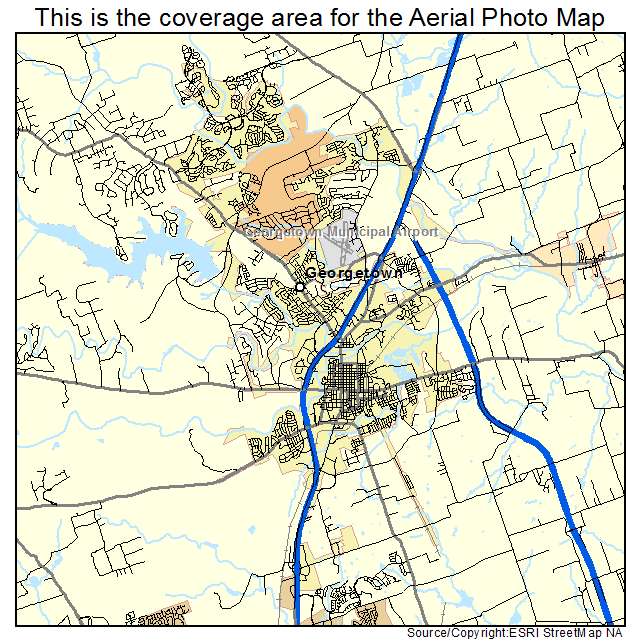 Georgetown, TX location map 