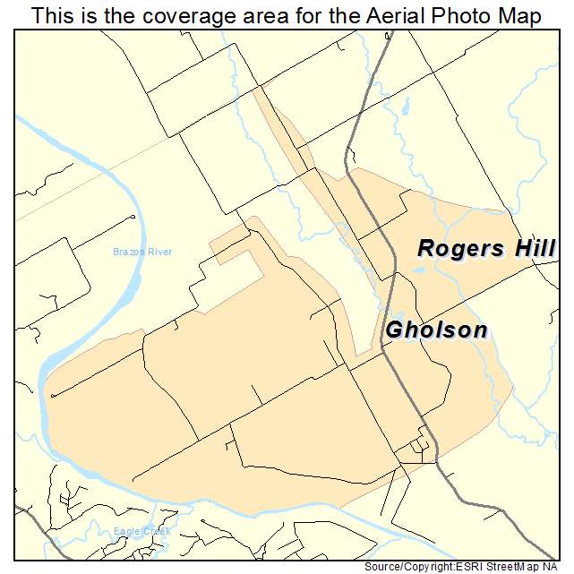 Gholson, TX location map 