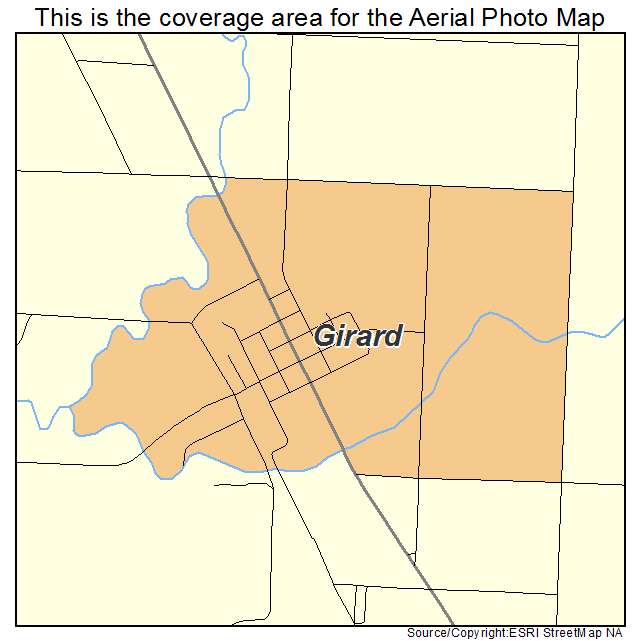 Girard, TX location map 