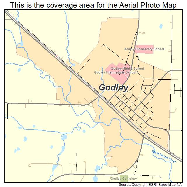 Godley, TX location map 