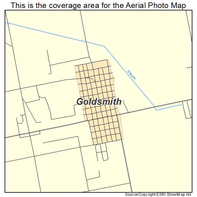 Goldsmith, TX location map 