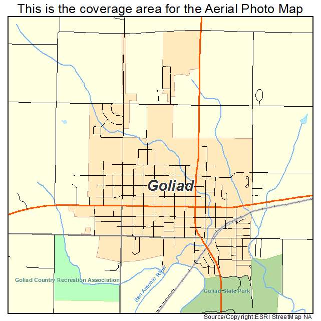 Goliad, TX location map 